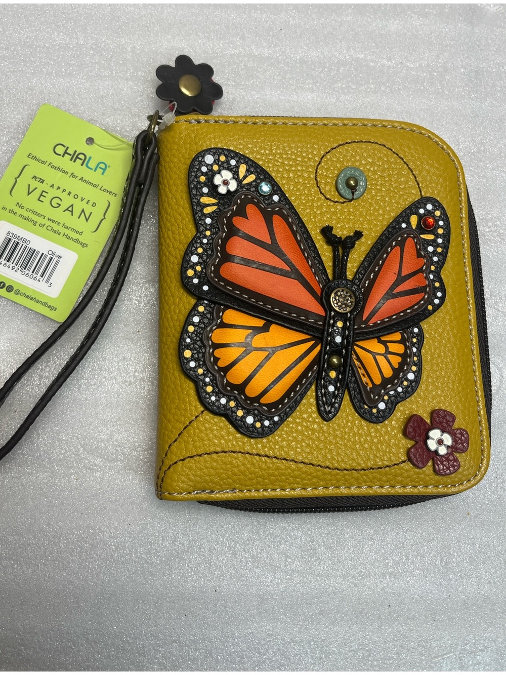 Chala Zip Around Wallet Butterfly - Picture 2 of 7